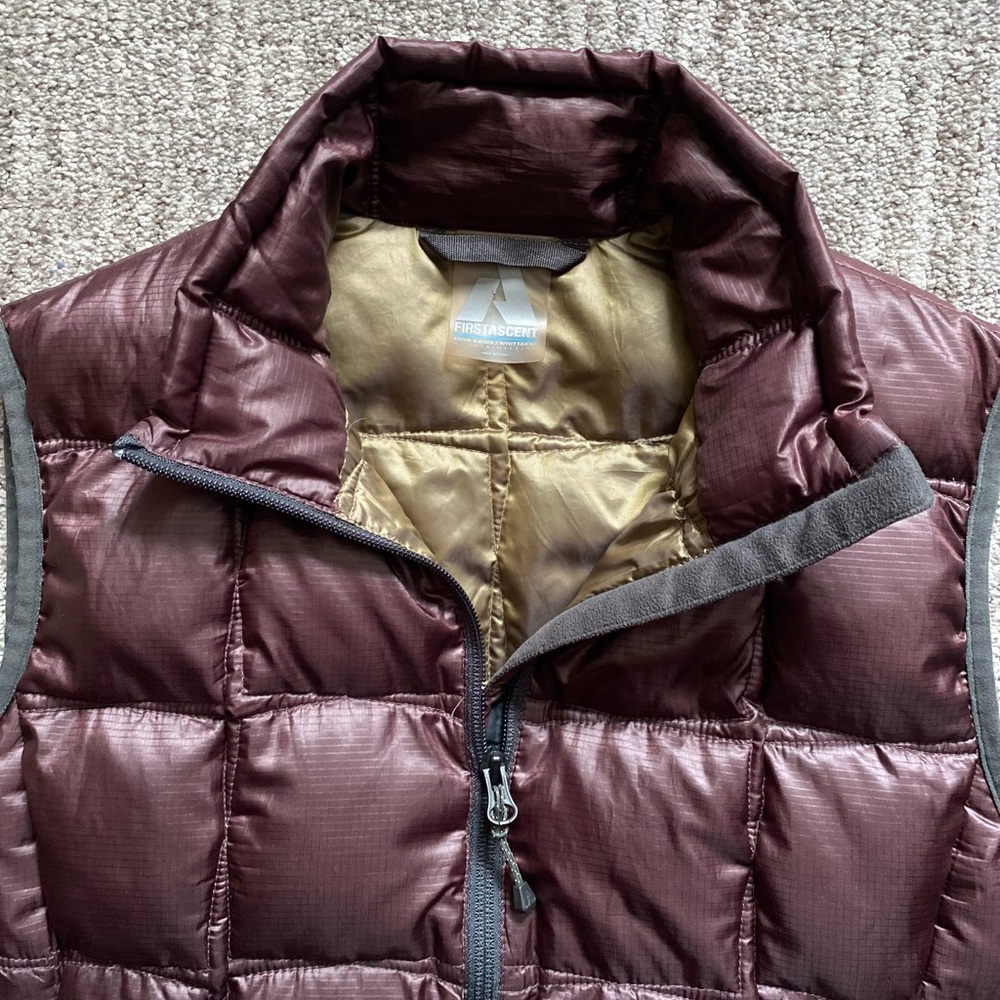 Eddie Bauer Maroon Quilted Down Vest - Picture 2 of 6